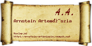 Arnstein Artemíszia névjegykártya